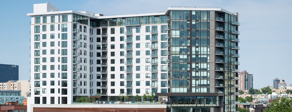 A large building with many windows